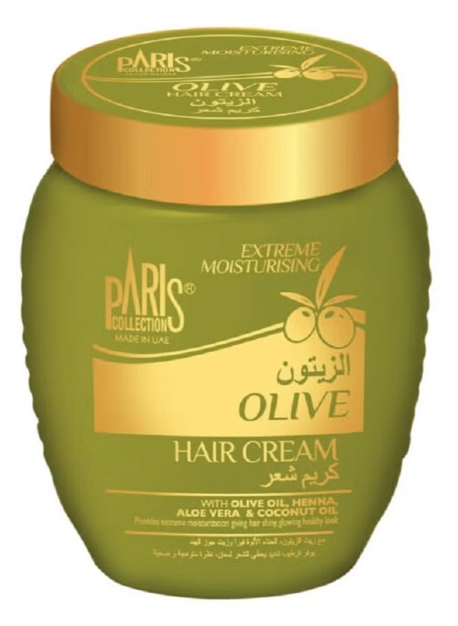 Paris Collection Olive Hair Cream Unisex 475ml - Image 1